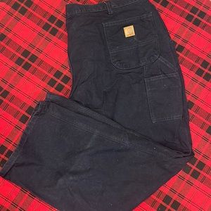 men’s Carhartt pants. original dungaree fit. Black. Waist 48” length 30”
